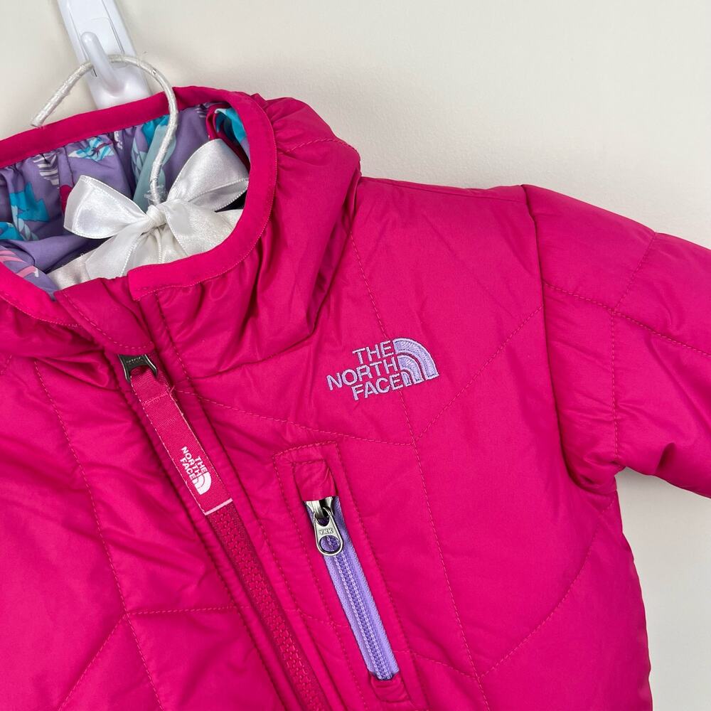 The North Face Girls Reversible Perrito Jacket 3-6 Months - Picture 6 of 13
